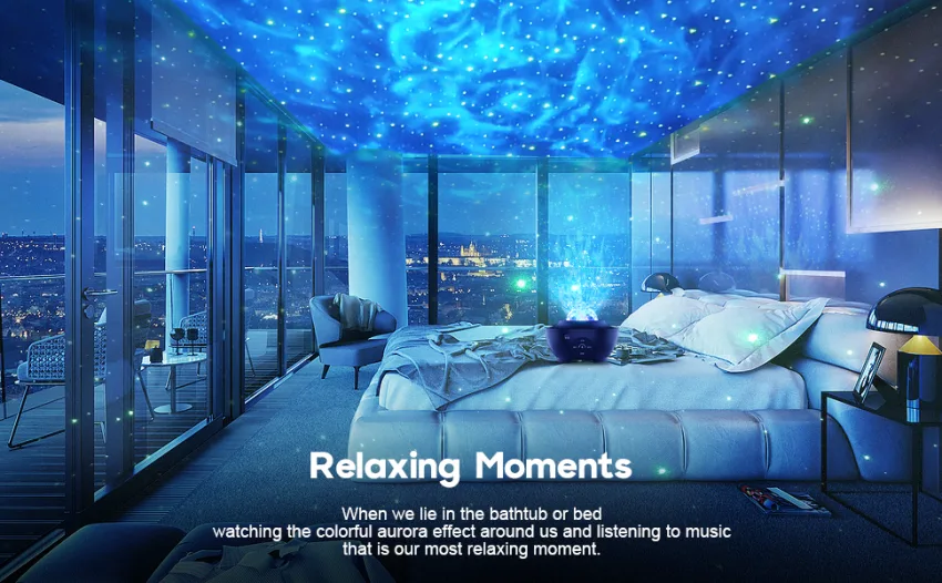 Dienmer Star Projector Galaxy Light - Galaxy Projector Nachlicht Projector Starry Night Light Projector for Children In Bluetooth/Music Loudspeaker/Timer Gift for the Room Decoration Star Projector Light - Star Projector Galaxy Night Light Projector