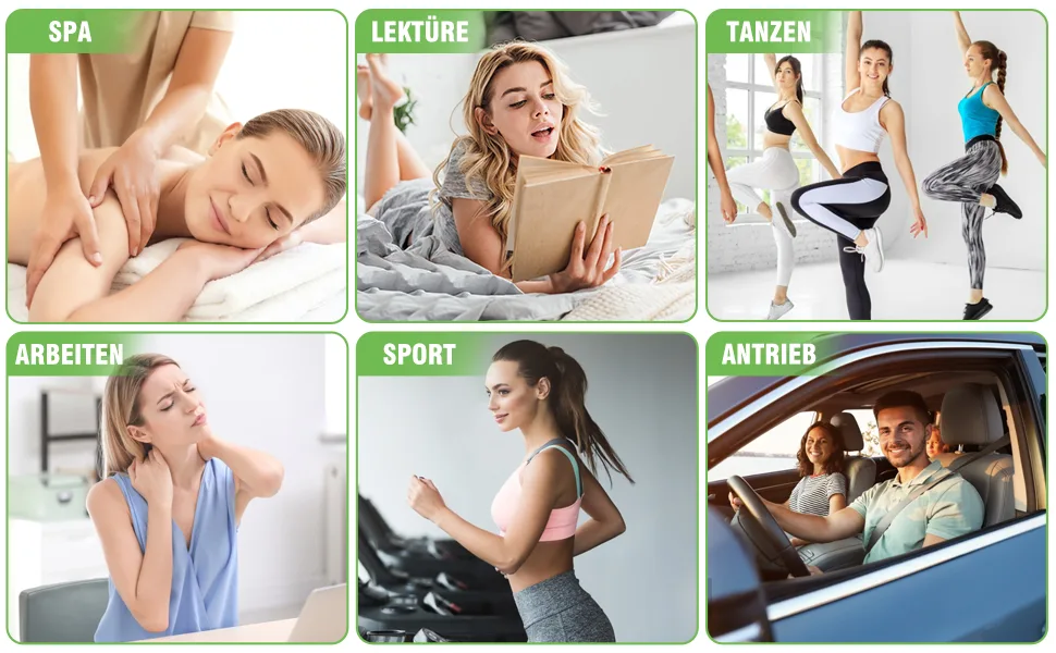 Premium silicone massage scooters with handle massage device silicone back massage device Roller massage device with handle for relaxing depth fabric Suitable for neck legs back body (green) - product information 10