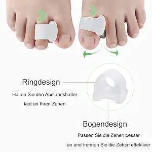Toe spreader for correcting your toes 12 pieces large -scale spacer toe separator for overlapping toes hallux valgus hammer toenes toe spacer bunion corrector - zehenspreizer
