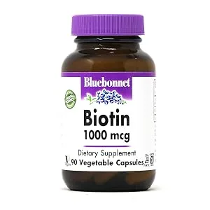 Bluebonnet Nutrition Biotin 1000 mcg 90 Vegetable Capsules - Biotin 1000 mg