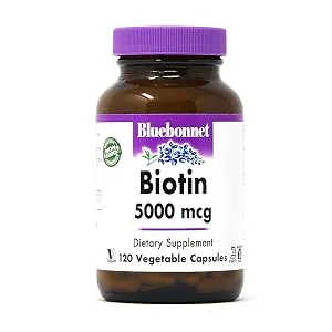 Bluebonnet Nutrition Biotin 1000 mcg 90 Vegetable Capsules - Biotin 5000 mg