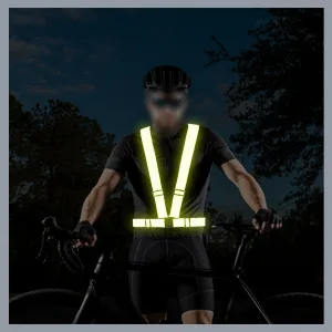 Goofit Reflecting Safety Vest Adjustable High Visibility Vest running vest for cycling jogging hiking motorcycle yellow - product information 5