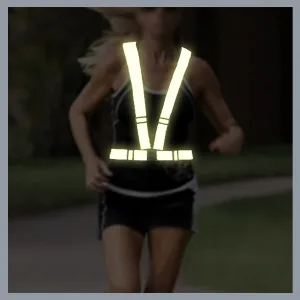 Goofit Reflecting Safety Vest Adjustable High Visibility Vest running vest for cycling jogging hiking motorcycle yellow - product information 6