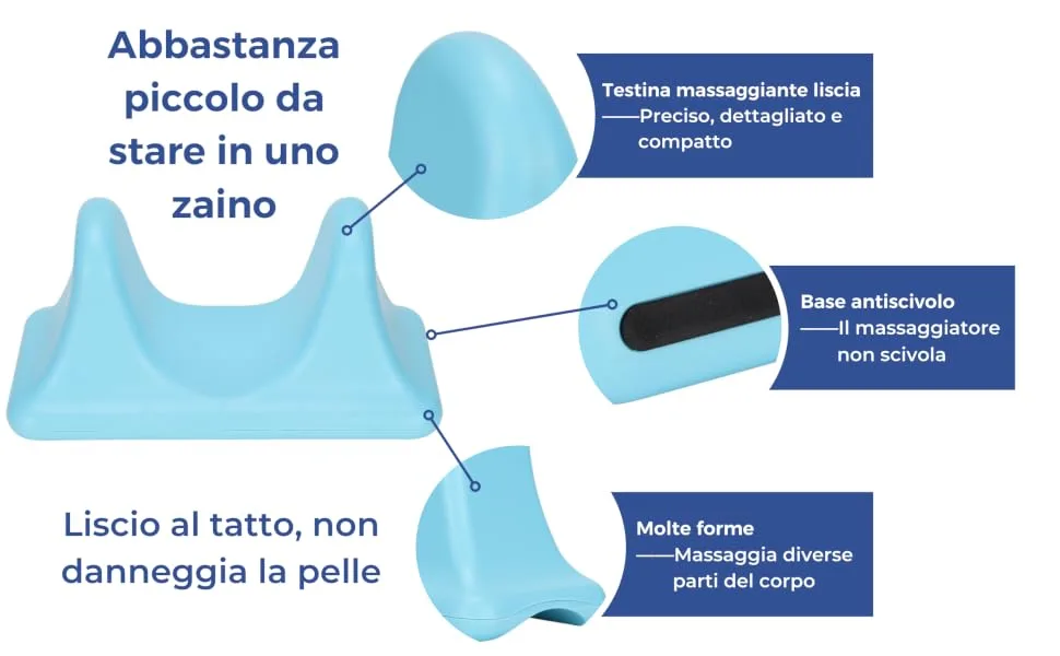 PSOAS mass massager multifunctional portable handy buttock muscle relaxation massager mini tool versatile precise compact depth tissue massage stress relief (blue) - Massaggiatore di Massa Psoas, Multifunzionale Portatile Handy Glutei Rilassante Muscolare