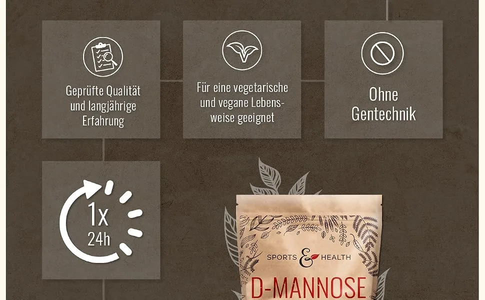 D -Mannose powder with cranberry - 200g mannose + cranberry powder - 2g per daily dosage - vegan - checked in Germany - cranberries & d mannose - D-Mannose + Cranberry info