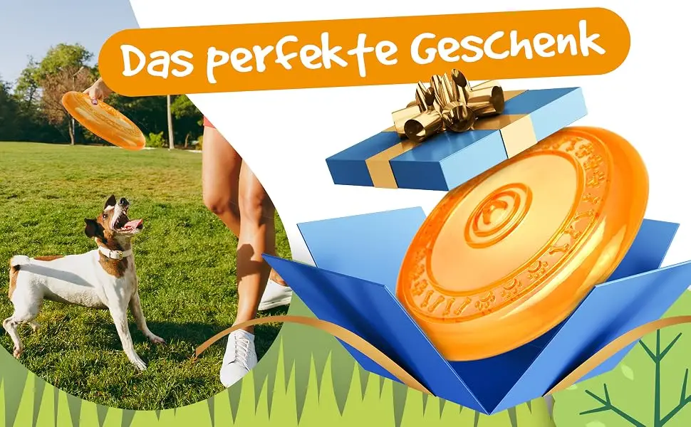 rootsnoot Frisbee FOR dogs | soft and super stable | floats | particularly gentle on teeth | HARMFUL SUBSTANCES FREE (NEON - Orange) - Das perfekte Geschenk