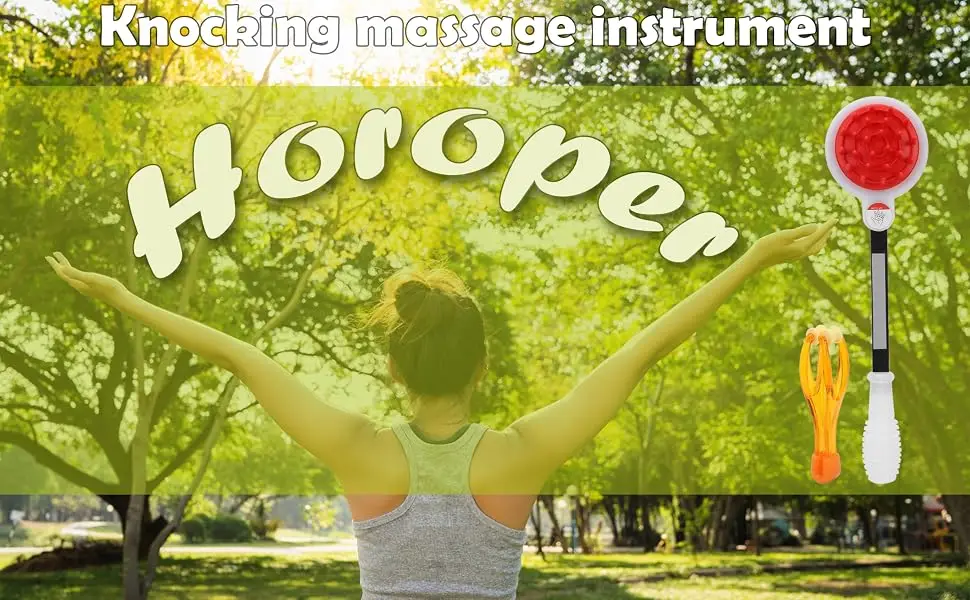 Horper back knock massage hammer finger scooter massage device stress-tired relief relaxing massage stick suitable for back shoulder waist and leg - product information 1