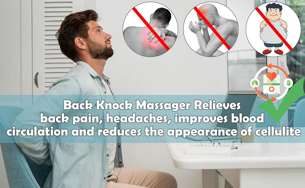 Horper back knock massage hammer finger scooter massage device stress-tired relief relaxing massage stick suitable for back shoulder waist and leg - product information 8