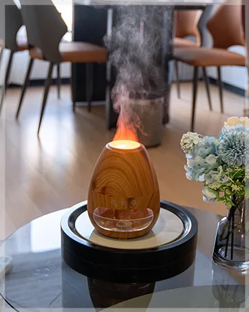 JEEBEL AROMA Diffuser with flames effect ultrasound s bler humidifier fragrance oil diffuser with 2 brightness adjustable & waterless automatic switch -off monochrome light - product information 10