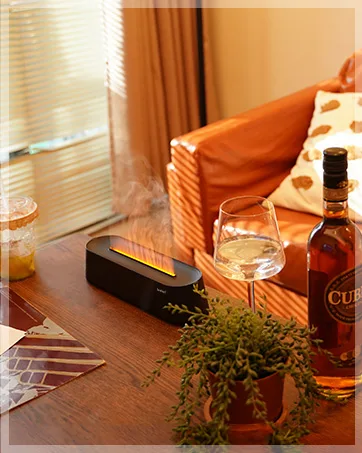 JEEBEL AROMA Diffuser with flames effect ultrasound s bler humidifier fragrance oil diffuser with 2 brightness adjustable & waterless automatic switch -off monochrome light - product information 9