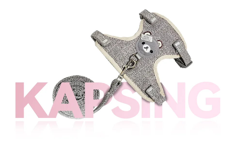 Kapsing rabbits leash adjustable rabbits accessories rabbits accessories with elastic leash cat leash with dishes for small animals. - NS-TZQYS-23-03