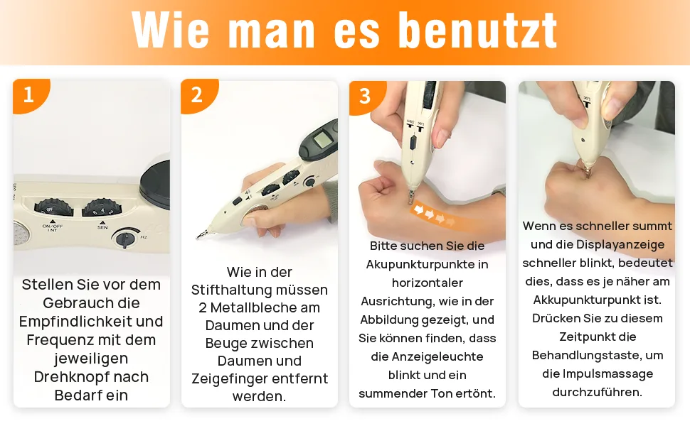 Electrical acupuncture pencil therapy championship acupuncture pen rechargeable pain relief acupuncture massage stick acupoints detector - Akupunkturstift