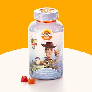 Sundown Naturals Kids Complete Multivitamin Gummies Toy Story 4 Natural Grape Orange & Cherry Flavors 180 Gummies - unspecified
