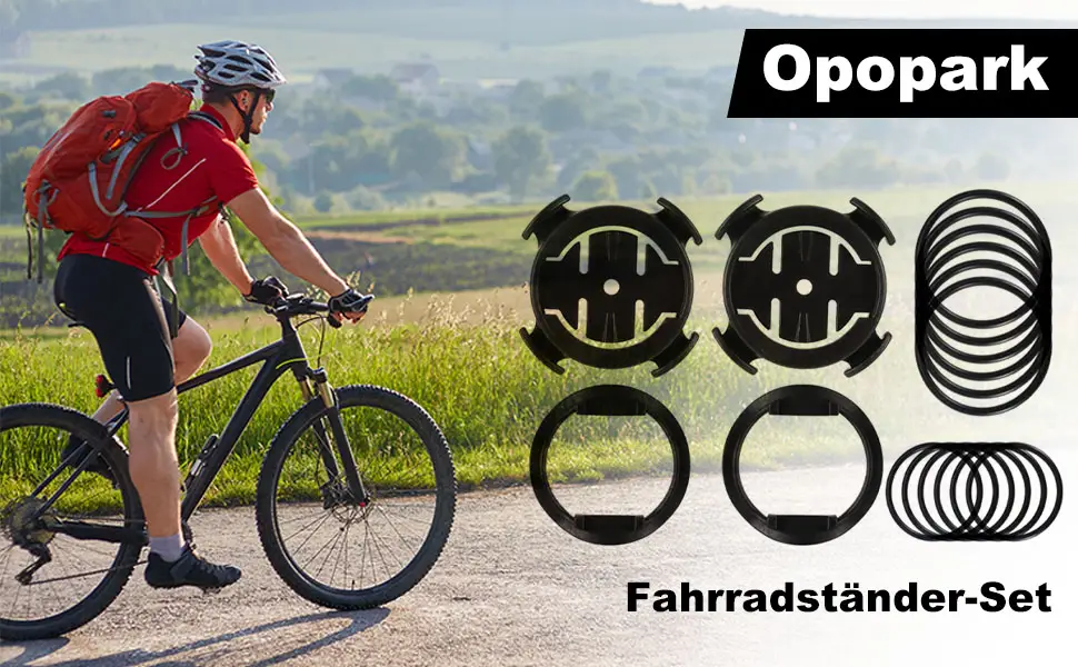OpoPark bicycle bracket Compatible with Garmin GPS 2 pieces of bicycle bracket bicycle computer handlebar bracket front bracket compatible with Garmin Edge 200/500/520/800/1000 - Fahrrad Halterung