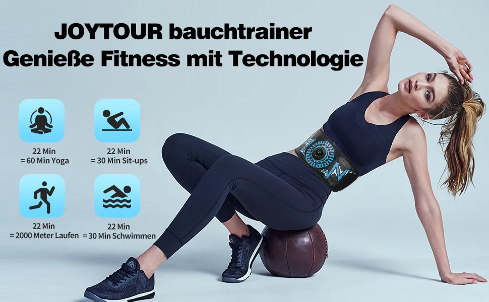 Abdominal muscle trainer EMS training device - belly trainer scientifically confirmed effectively fast EMS technology belly trainer EMS abdominal muscle trainer with an additional extension belt several - ems bauchmuskeltrainer