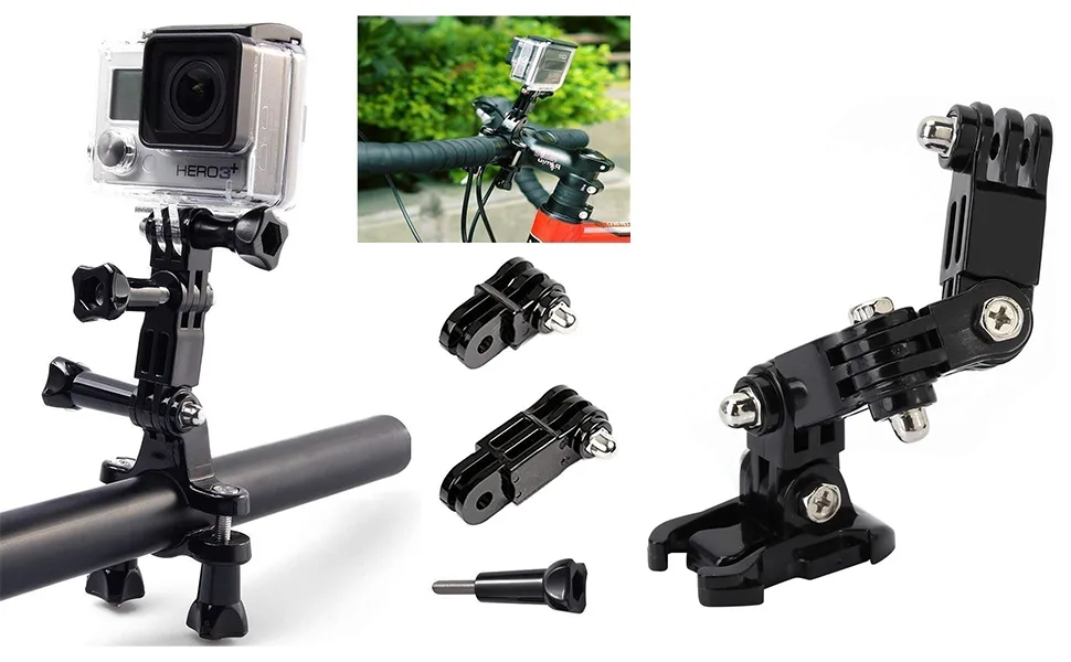 2 set adjustable swivel arm extension arm camera solid joint bracket with short & long screw for GoPro Hero 10 9 8 7 6 5 and other action cameras - product information 4