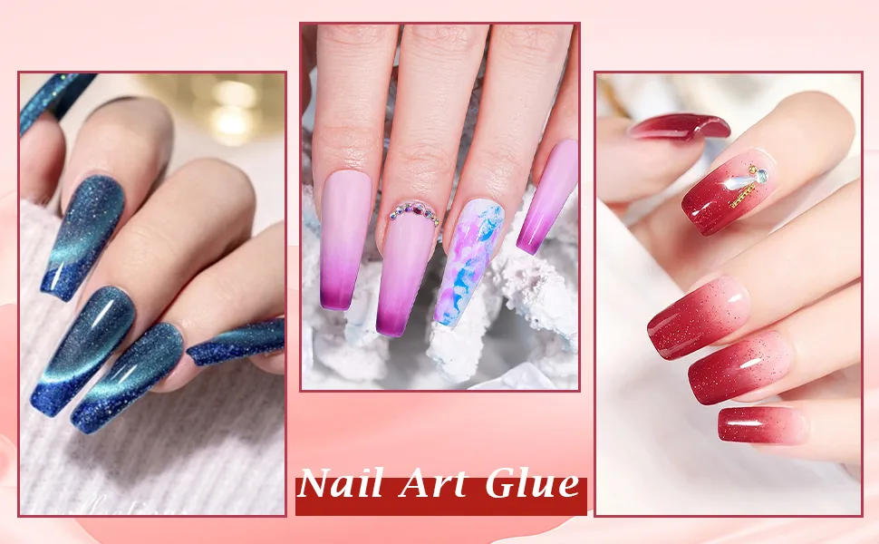 5 pieces 5G nail glue for tips extra strong super glue for artificial nails quickly nail tip glue for professional nail extension artificial nails red - product information 3