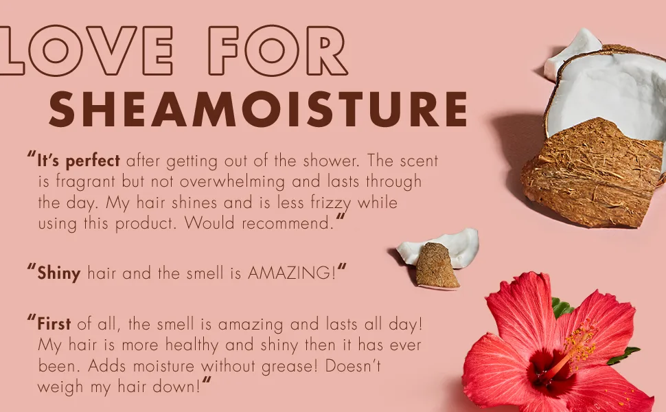SheaMoisture Hold & Shine Moisture Mist with Silk Protein & Neem Oil Coconut & Hibiscus  8 fl oz (236 ml) - product information 6