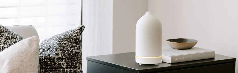 Jesmay aroma diffuser for essential oils 120ml premium humidifier fragrance oil diffuse ceramic room fragrance diffuser bpa-free essential oil diffuser for bedrooms office spa (white) - aroma diffuser für ätherische öle