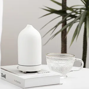 Jesmay aroma diffuser for essential oils 120ml premium humidifier fragrance oil diffuse ceramic room fragrance diffuser bpa-free essential oil diffuser for bedrooms office spa (white) - aroma diffuser für ätherische öle