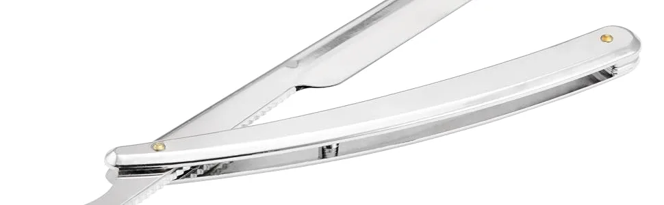 Hairlich knife set with changing blades classic bare set for wet shaving for men derby blades razor for precise shaving classic beard knife plastic - Rasiermesser