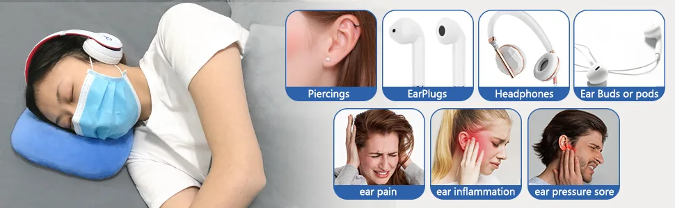 Piercing Ear Pillow for Side Sleepers with One Hole Ear Infection Pain Relief Ear Cushions for Sleeping - product information 5