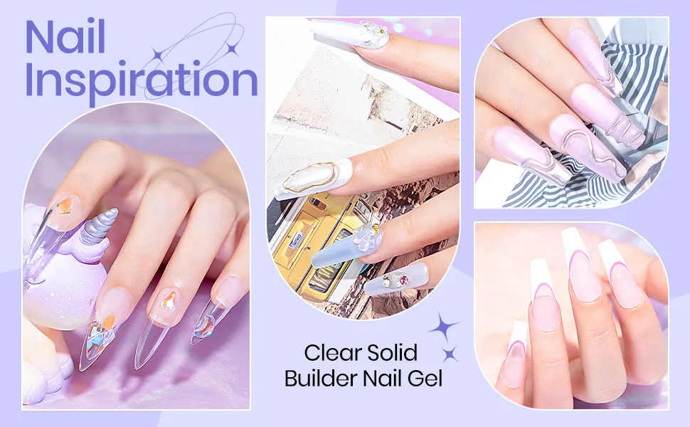 Supwee solid builder gel for nail polish 60g multifunctional clear nail extension gel non-stick-coated hand 3D sculpture builder gel with large capacity 158 - supwee