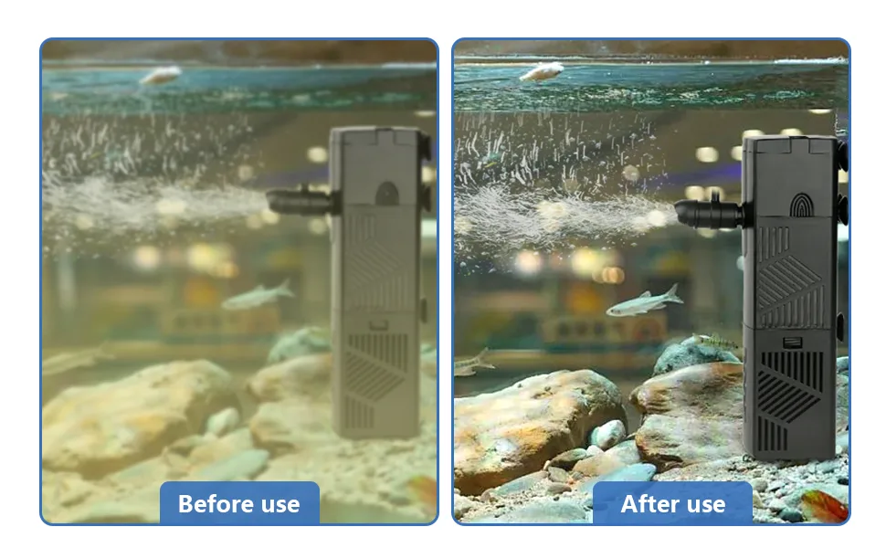 Hygger aquarium internal filter 220l/h 3W aquarium turtle filter adjustable water flow sponge dive aquarium filter with filtered ceramic balls for aquariums 20 to 40l - aquarium filter innenfilter