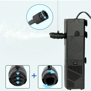 Hygger aquarium internal filter 220l/h 3W aquarium turtle filter adjustable water flow sponge dive aquarium filter with filtered ceramic balls for aquariums 20 to 40l - aquarium innenfilter 120l