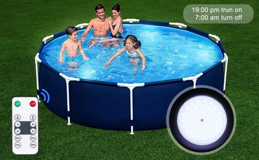Coolwest LED pool lighting 10W white light Pool lighting underwater LED with magnet for steel wall pools framepools IP68 waterproof dimmable pool lighting underwater with 7 m cable 12V - Hochwertige Pool Licht