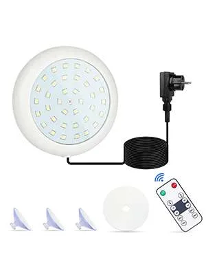 Coolwest LED pool lighting 10W white light Pool lighting underwater LED with magnet for steel wall pools framepools IP68 waterproof dimmable pool lighting underwater with 7 m cable 12V - Pool Licht mit AC/DC 12V Spannung