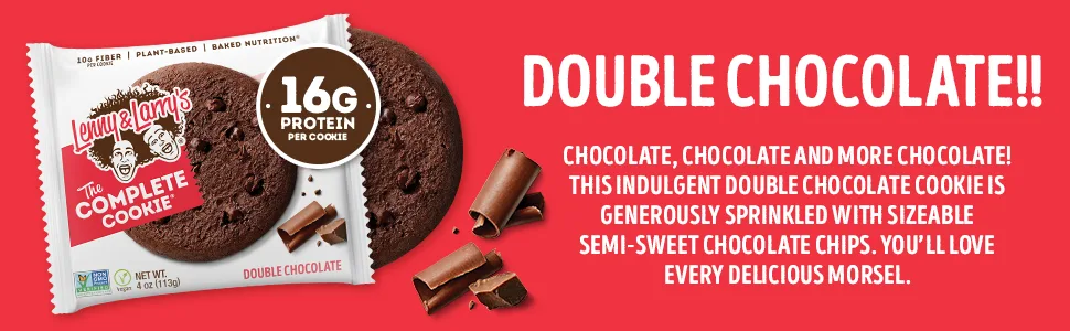 Lenny & Larry's The COMPLETE Cookie Double Chocolate 12 Cookies 2 oz (57 g) Each - Lenny & Larry Double Chocolate Chip Complete Cookie