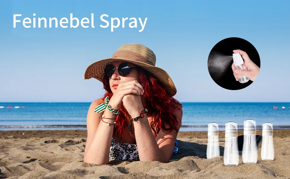 100ml spray bottle small atomizer spray bottle empty fine fog spray bottle mini for trip atomizer small perfume robber spray bottle for water alcohol (4 pieces 3.4 oz/ 1.7 oz) Mix 1 - 100ml Sprühflasche Klein