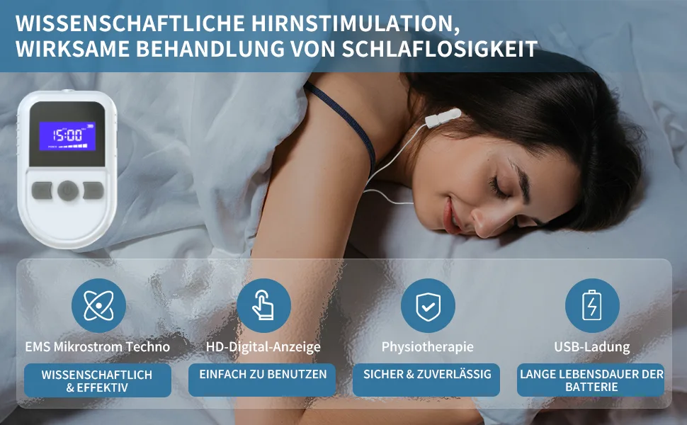 KTS 2.0 CES sleep aid Insomnie therapy device with low -frequency microstrom stimulation & pulstic cranial electrotherapy stimulation for relieving depression anxiety headache - product information 5