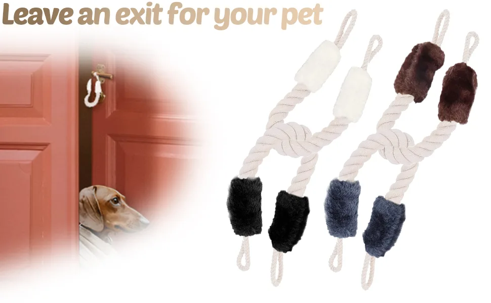 ZoeTekway Cotton Door Stop Handle White Door Cord Clamp Protection for Doors Pet and Children Finger Protection - YZC-MSJ