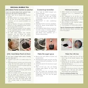 EasyCookAsia Bubble Tea Set I DIY Bubble Tea Set | Bubble Tea Kit | incl. 2 recipes - Guide book