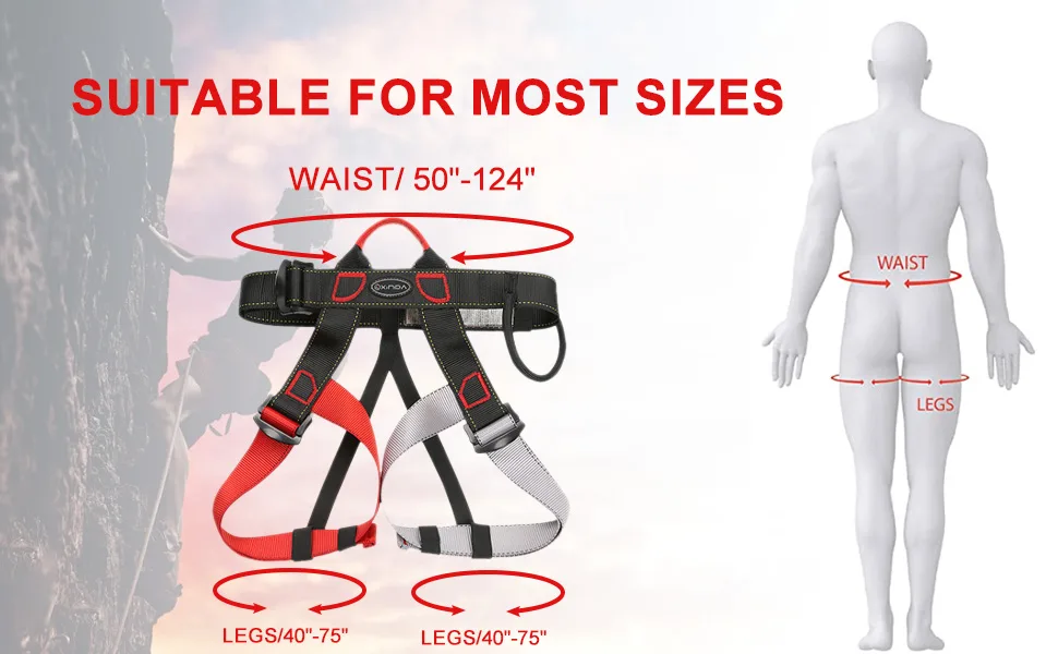 Kensbro climbing belt adjustable fall -safe mountaineering belts used for mountaineering high level rescue cave research fire rescue equip - product information 2