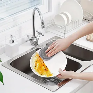 Antibacterial microfiber cleaning sponges 5 pieces microfiber dishwow sponge sponges. - reinigungsschwamm