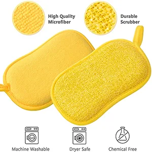 Antibacterial microfiber cleaning sponges 5 pieces microfiber dishwow sponge sponges. - spülschwamm