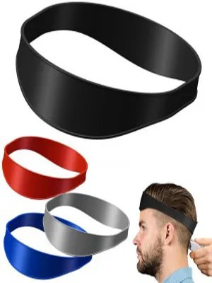 Headband for cutting silicone haircuts to make households yourself shaving and holding a clean (black + red) - DIY Haarschneidemuster
