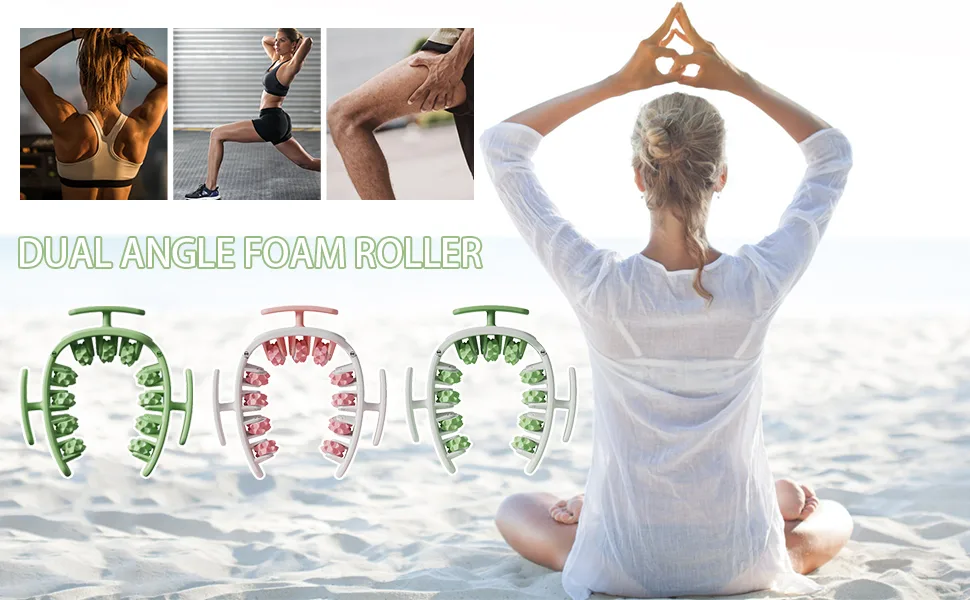 Foam massager maxant 360 3D muscle roll massage roller massage roller leg massage device oven tube device for relieving sore muscles rigidity (white / green) - product information 11