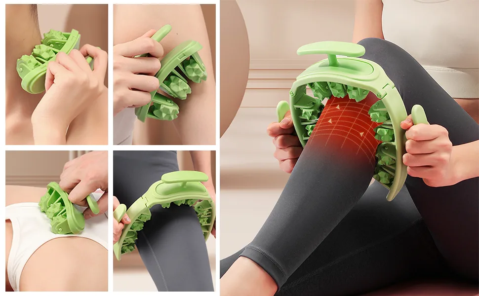 Foam massager maxant 360 3D muscle roll massage roller massage roller leg massage device oven tube device for relieving sore muscles rigidity (white / green) - product information 2