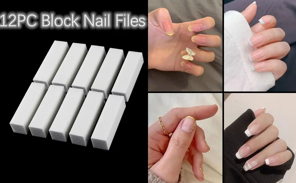 Buffer blocks for natural nails 12 pieces of buffer for nail grit 150 professional nail file for beauty salons suitable for gel nails - product information 1