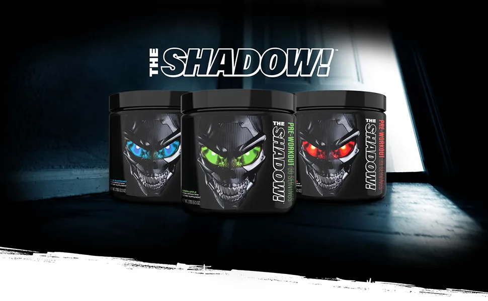 JNX Sports The Shadow Pre-Workout Blue Raspberry 9.5 oz (270 g) - The Shadow! three bottles