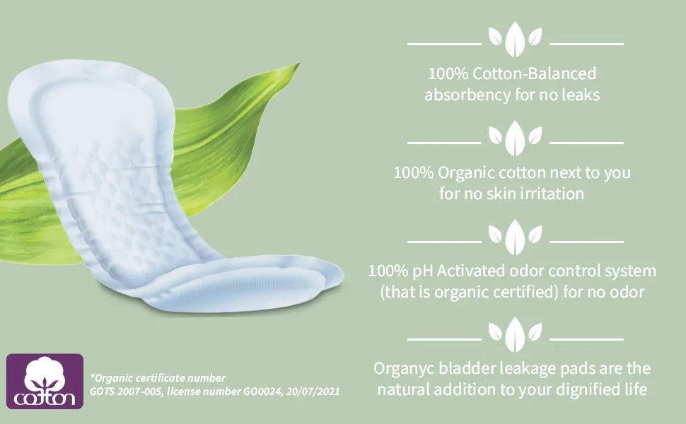 Organyc Bladder Control Liners Ultra-Thin 24 Liners - Organyc certified cotton