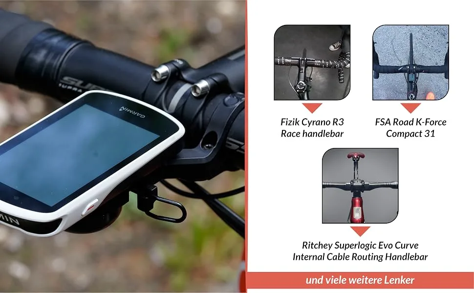 Closethegap Regular2 Glass fiber Bicycle computer bracket - bicycle handlebar holder for 31.8 mm steering steering stem compatible with adapter with GoPro Garmin Wahoo Bryton light bicycle accessories - CloseTheGap regular2