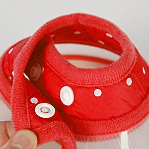 Vivifying Pet Neck Brace Adjustable from 14.5-20.3 cm Lightweight Protective Collar for Puppies Small Dogs and Cats (Red-M) - Halskrause Katze