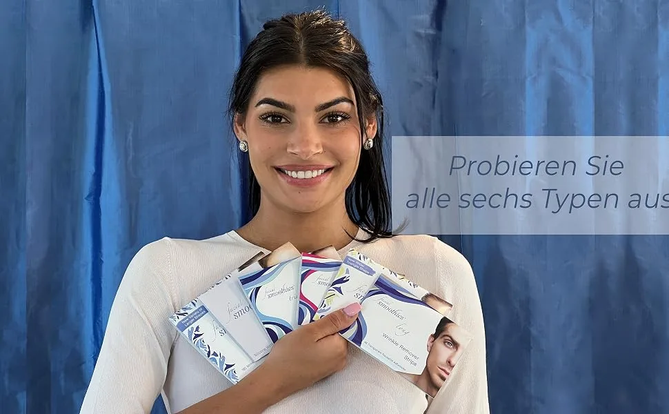 Facial Smoothies WIDE Triangle Wrinkle Removal Strips 144 Triangle Anti-Wrinkle Patches Wide Triangle - Gesichts-Smoothies Faltenpflaster entfernen Gesichtsfalten. Schnell, einfach, erschwinglich.
