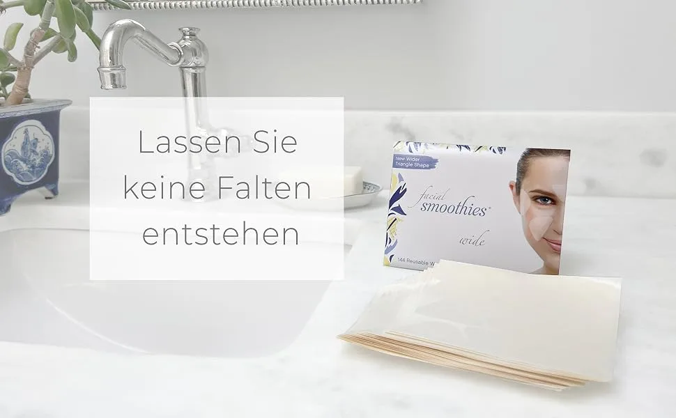 Facial Smoothies WIDE Triangle Wrinkle Removal Strips 144 Triangle Anti-Wrinkle Patches Wide Triangle - Patch Anti-Falten-Behandlung Gesichts-Klebeband Nacht-Aufkleber Stirn Brauen Sofortige Hautpflege