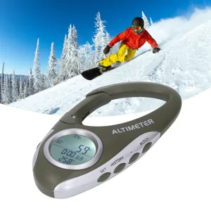 Fockety digital altimeter portable hook design digital barometer with direction clock temperature weather forecast and height display multifunctional altimeter for hiking - 1021220141911-2